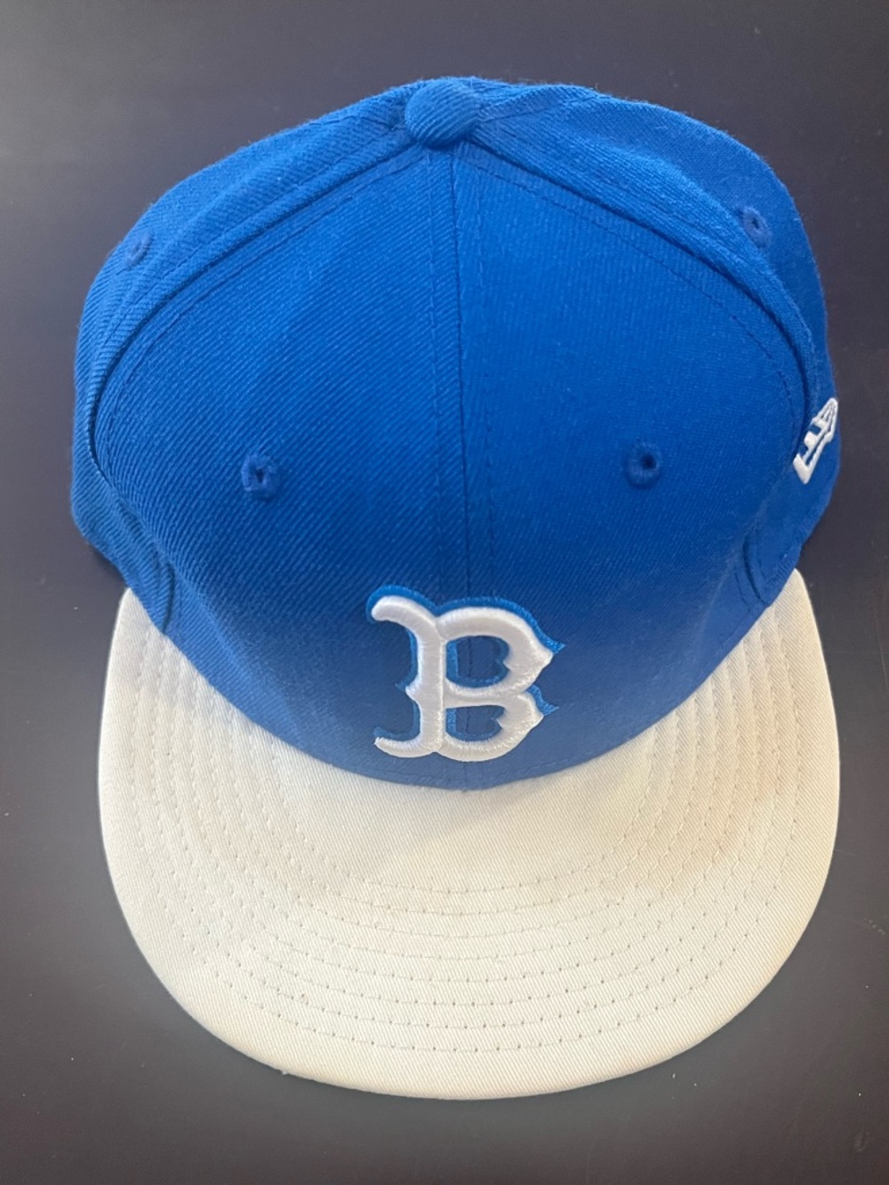 Brooklyn Dodgers Hat Cap Blue MLB Baseball New Era Fitted 7 3/8 Great